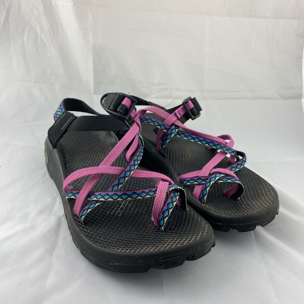 Chacos Pink Blue womens double strap size 10